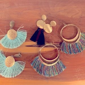 Boho Fuzzy Earring Set